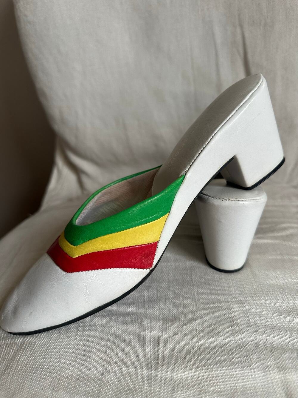 Jacques Levine Womens Slippers Multi Color Stripe Lightweight